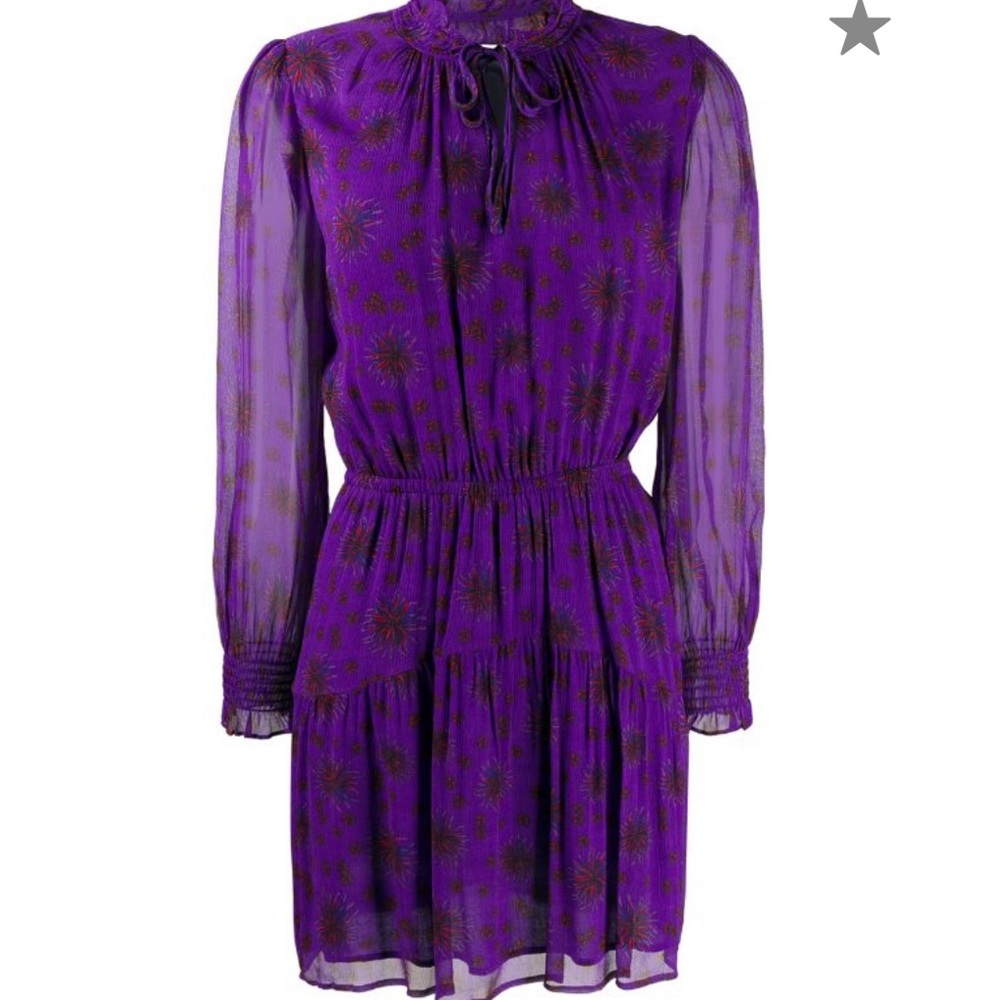Ba&sh purple long sleeved dress